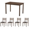 WALD Dining Table and 4 Chairs