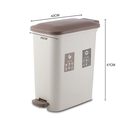 TOBIAS Dual Compartment Dustbin