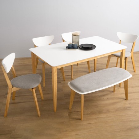 CHARMANT/NAIDA/ARTHUR Table with 2 Chairs and 1 Bench