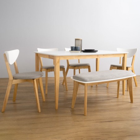 CHARMANT/NAIDA/ARTHUR Table with 2 Chairs and 1 Bench