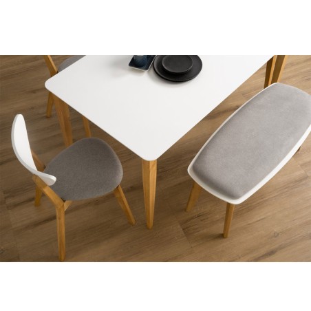 CHARMANT/NAIDA/ARTHUR Table with 2 Chairs and 1 Bench