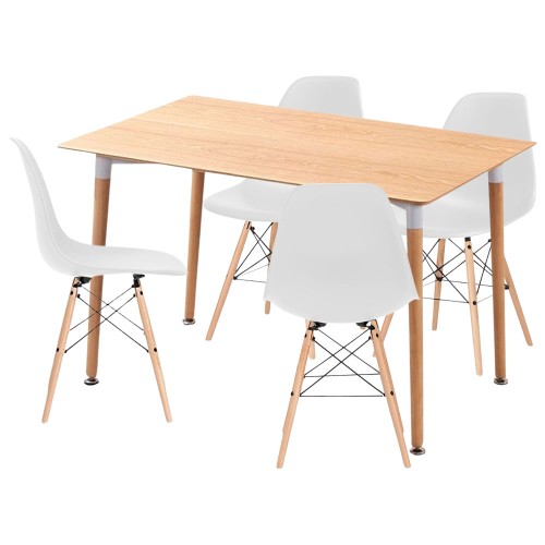 EAMES Dining Table and 4...