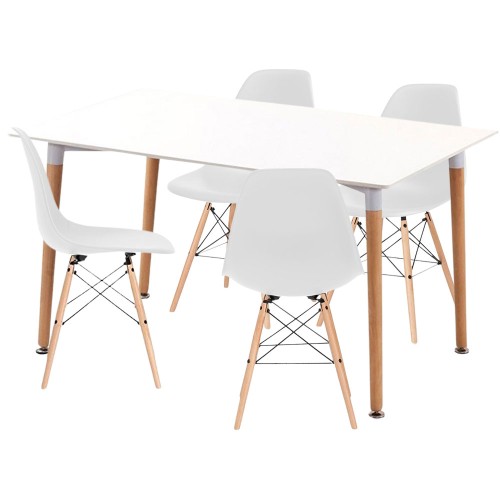 EAMES Dining Table and 4...
