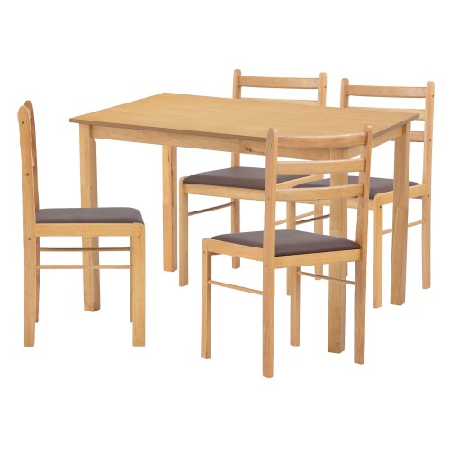 WALD Dining Table and 4 Chairs