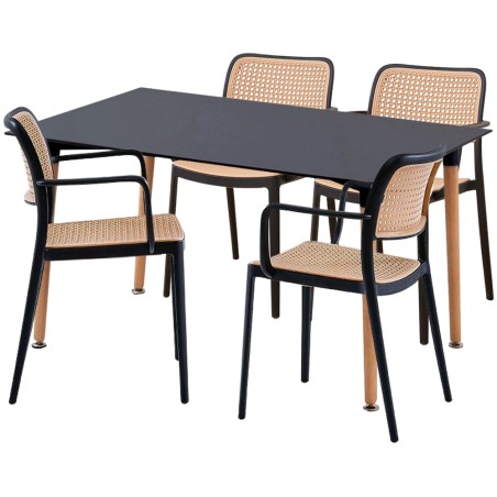 EAMES/KLAUS Dining Table and 4 Chairs