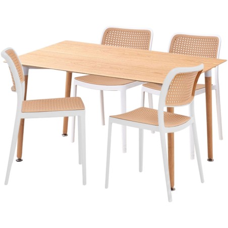 EAMES/KLAUS Dining Table and 4 Chairs