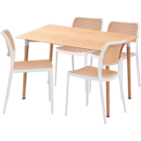 EAMES/KLAUS Dining Table and 4 Chairs