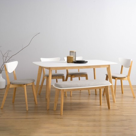 AIMON/NAIDA/ARTHUR Table with 2 Chairs and 1 Bench