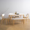 AIMON/NAIDA/ARTHUR Table with 4 Chairs and 1 Bench