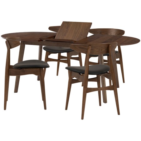 VERNER/TASHA Extendable Dining Table and 4 Chairs