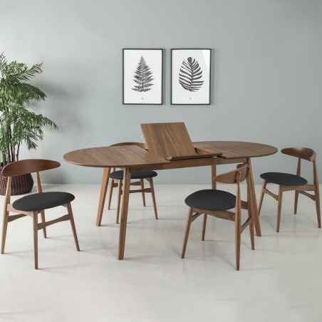 VERNER/TASHA Extendable Dining Table and 4 Chairs