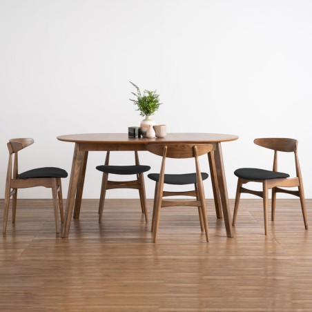 VERNER/TASHA Extendable Dining Table and 4 Chairs