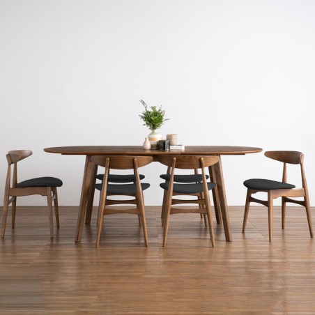 VERNER/TASHA Extendable Dining Table and 6 Chairs