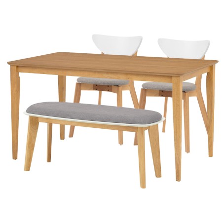 CHARMANT/NAIDA/ARTHUR Table with 2 Chairs and 1 Bench