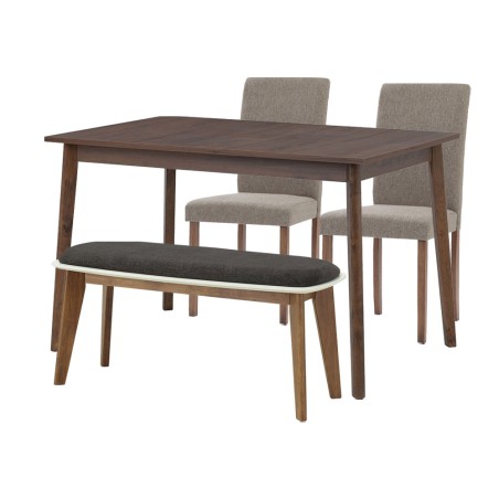 STARK/LENORE/ARTHUR Table with 2 Chairs and 1 Bench