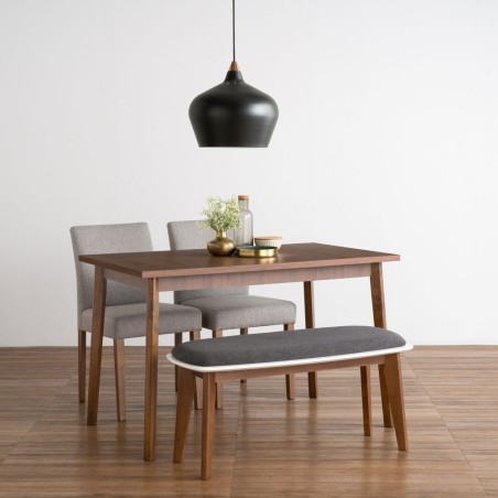 STARK/LENORE/ARTHUR Table with 2 Chairs and 1 Bench