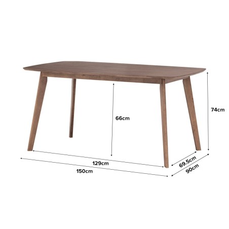 AIMON/LENORE Dining Table with 4 Chairs and 1 Bench