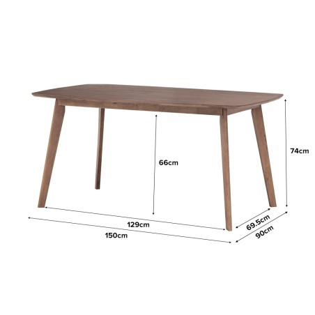 AIMON/LENORE/ARTHUR Dining Table with 4 Chairs and 1 Bench