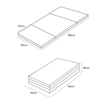 DREAMAX NORA Guest Mattress, Foldable