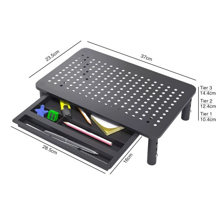 VISIONSWIPE Monitor Riser Metal Platform