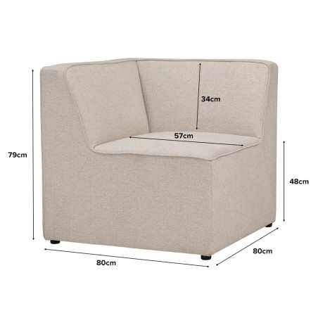 TRAVIS 4 Seater Corner Extended Modular Sofa with Storage Ottoman