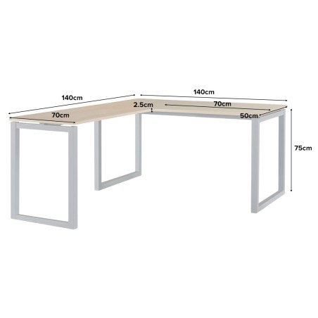 JOHANSSON L-Shaped Office Desk