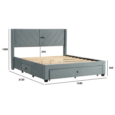 MILA Upholstered Storage Bed