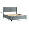 MILA Upholstered Storage Bed - JIJI.SG