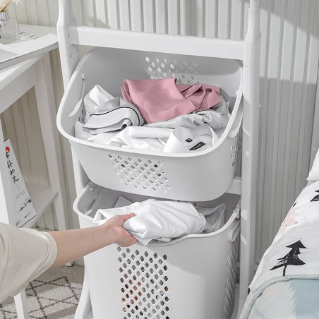 JINEX Laundry Basket with Towel Rack