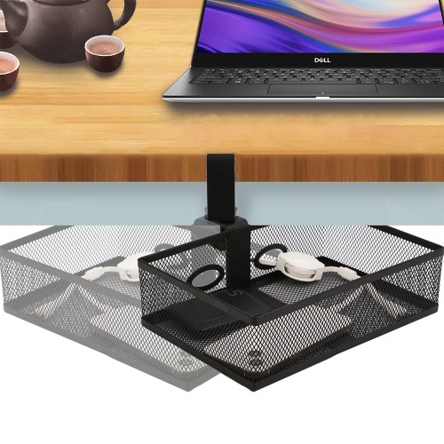 VISIONSWIPE Rotatable Under Desk Basket Clamp
