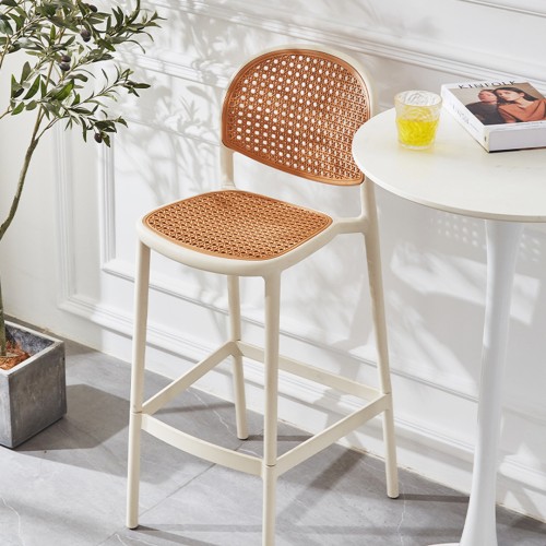 PARTHENIA Bar Stool with Backrest