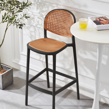 PARTHENIA Bar Stool with Backrest