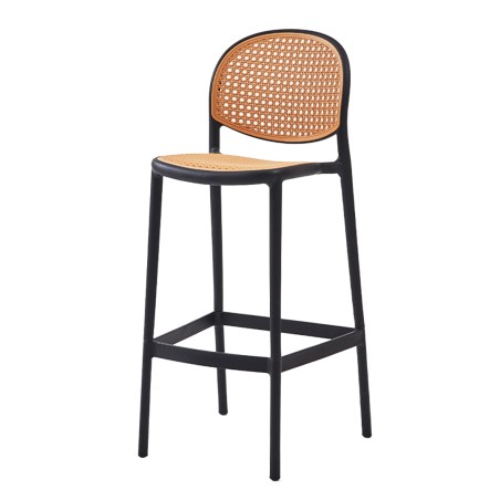 PARTHENIA Bar Stool with Backrest