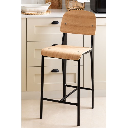 INGEL Bar Stool with Backrest