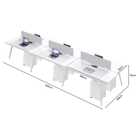 WIKSTROM 6 Seater Work Station