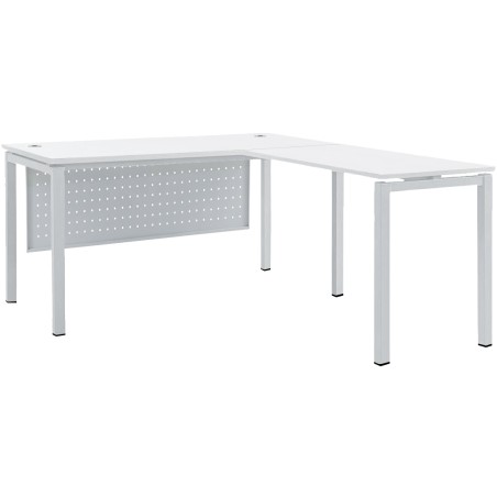 FORSBERG L-Shaped Office Desk with Modesty Panel