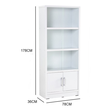 HAVIR Display Cabinet with Glass Door