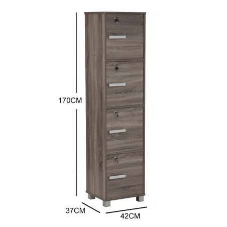 NAOMI Cabinet Bookcase with Keylock NAOMI Cabinet Bookcase with Keylock