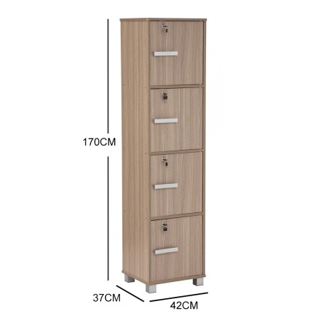 NAOMI Cabinet Bookcase with Keylock