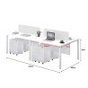 FORSBERG 4 Seater Work Station with Modesty Panel