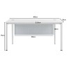FORSBERG 1 Seater Office Desk with Modesty Panel - JIJI.SG