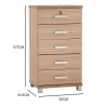 NAOMI Chest of 5 Drawers - JIJI.SG