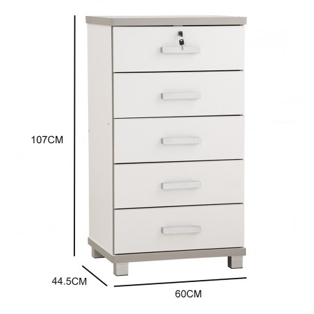 NAOMI Chest of 5 Drawers