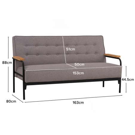 DARIUS 3 Seater Sofa