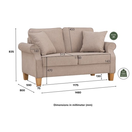 IMPALA 2 Seater Sofa