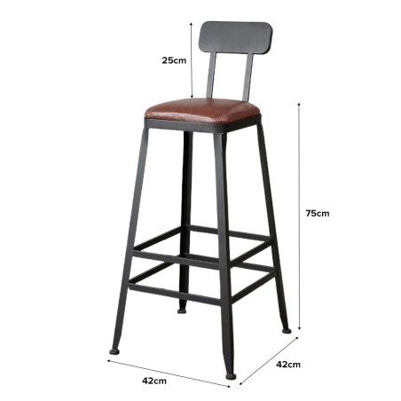 (AS-IS) RT-02 Bar Stool with Backrest