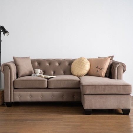 CURT L-Shaped Chesterfield Sofa