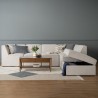 TRAVIS L-Shaped Modular Sofa with Storage Ottoman - JIJI.SG