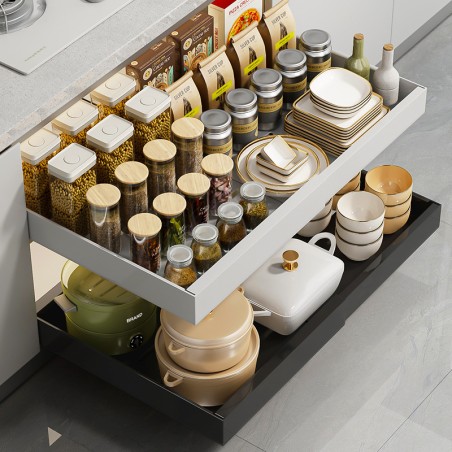 MENDEL Pull-Out Extendable Cabinet Storage Rack