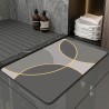ODERMATT Geometry Soft Diatomite Floor Mat - JIJI.SG